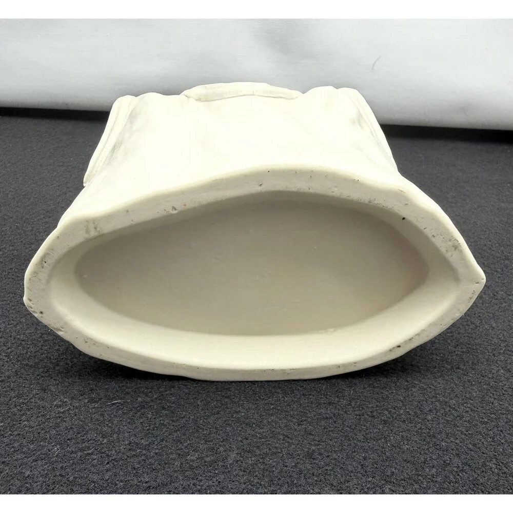 Vintage Michael Harvey Canada Off White Ceramic Art Tank Top Sculpture Vase